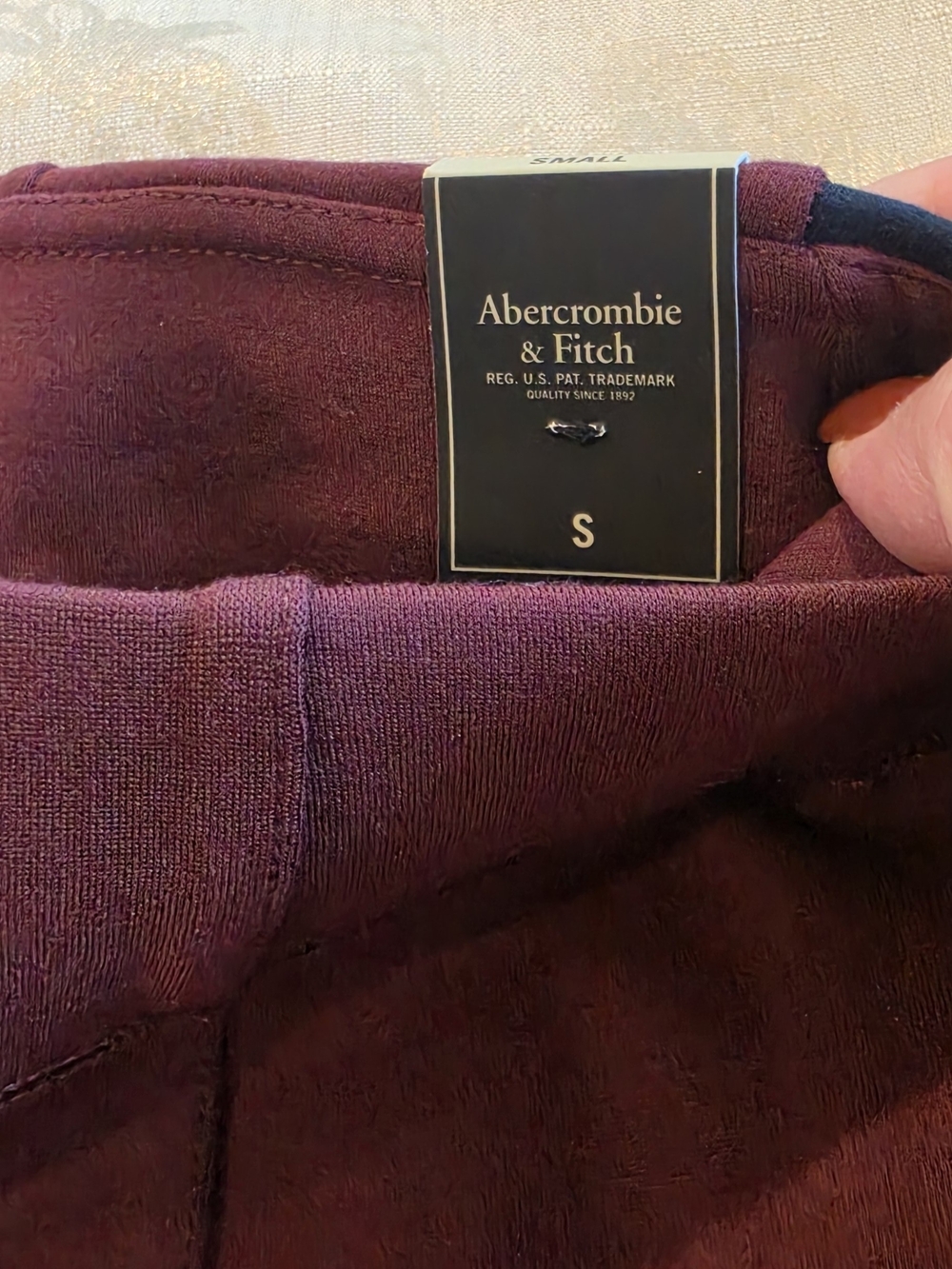 Abercrombie & Fitch Skinny Pants in Deep Burgundy